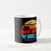 Mug Dziadek Retro Sunset Ocean Grand-père (Devant droit)