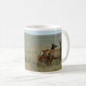 Mug E61 Vache Wapiti et Jeune (Devant droit)