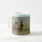Mug E61 Vache Wapiti et Jeune (Devant gauche)
