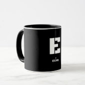 Mug E (Écho) Code alphabétique et morse de l'OTAN (Devant gauche)