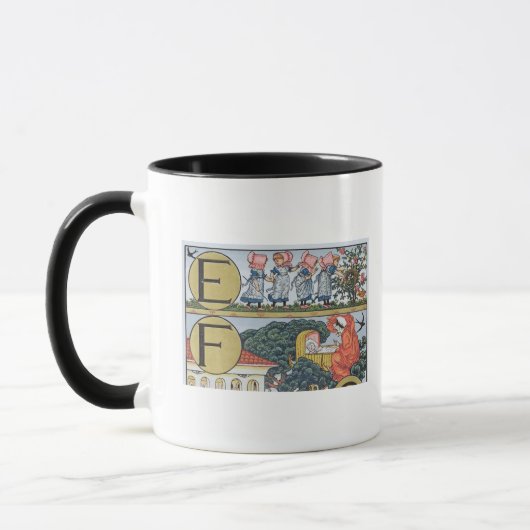 Mug E-F, d'un alphabet basé sur des comptines (Gauche)