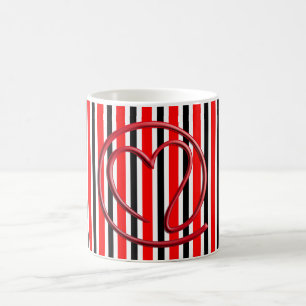 Mug e m a i i l 4 o u rayures rouges noires