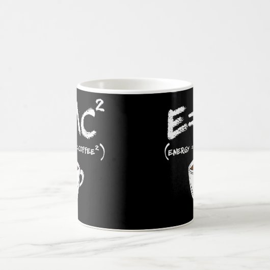 Mug E = MC2 Café de Lait d'énergie Funny Science Café  (Centre)