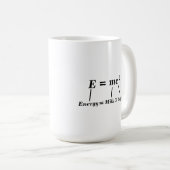 Mug E=mc2 énergie physique scientifique Einstein drôle (Devant droit)