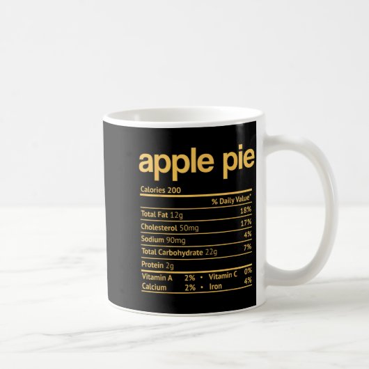 Mug E Nutrition Facts Funny Thanksgiving Christmas (Droite)