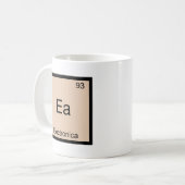 Mug Ea - Symbole drôle T d'élément de chimie (Devant gauche)