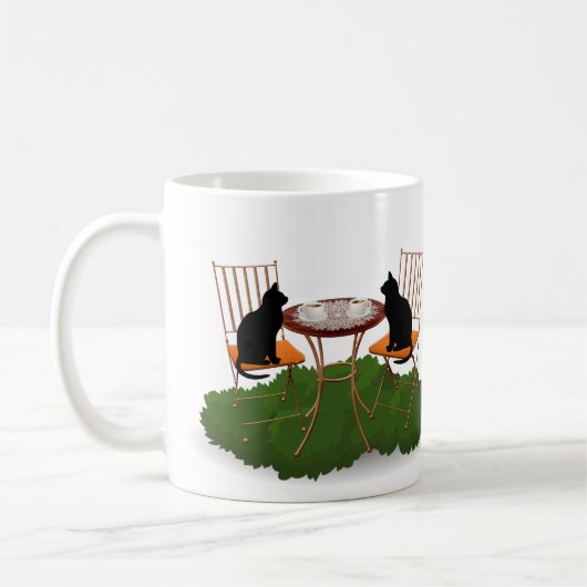 Mug ea Time Chat noir en design de jardin (Gauche)