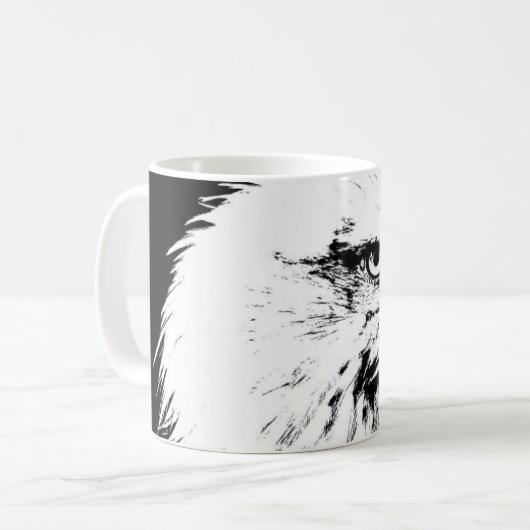 Mug Eagle Head Modern Pop Art Modèle Ajouter Votre Tex (Devant gauche)