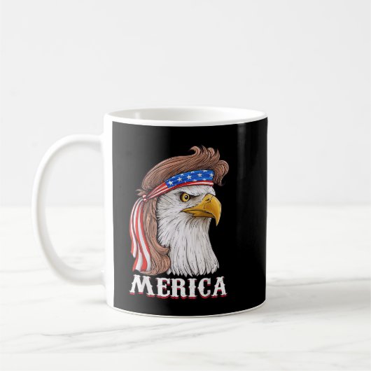 Mug Eagle Mullet 4 juillet États-Unis Drapeau américai (Gauche)