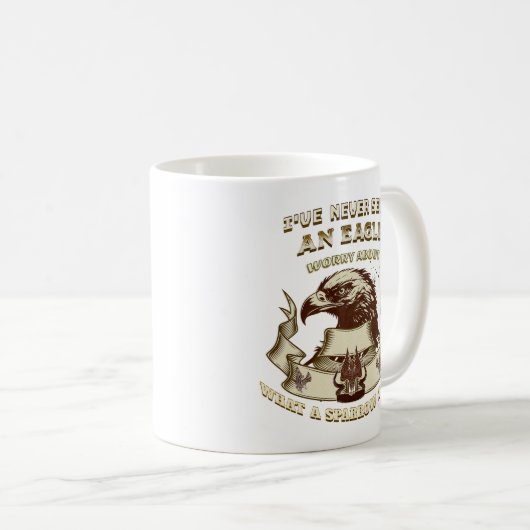 Mug Eagle toujours comment penser citation sage (Devant droit)