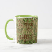 Mug Earth Brown Green Camouflage Glitter Camo Name (Gauche)