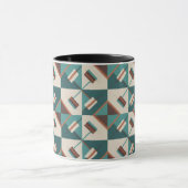 Mug Earth Grid Teal and Brown  (Centre)