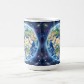 Mug Earth & Moon Watercolor Galaxy Celestial Design (Centre)