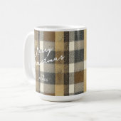 Mug Earth Tones Gold Christmas Motif#7 ID1009 (Devant gauche)