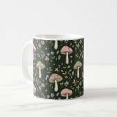 Mug Earthy Olive Green Fungi Seamless Pattern Rustic (Devant gauche)