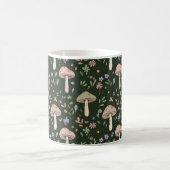 Mug Earthy Olive Green Fungi Seamless Pattern Rustic (Centre)