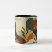 Mug Earthy Retro - Abtract Sur Mesure Inspiré Par La N (Centre)
