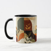 Mug Earthy Retro - Abtract Sur Mesure Inspiré Par La N (Gauche)