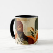Mug Earthy Retro - Abtract Sur Mesure Inspiré Par La N (Devant gauche)