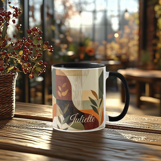 Mug Earthy Retro - Abtract Sur Mesure Inspiré Par La N