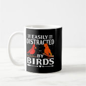 Mug Easily Distracted By Birds Cute Funny Quote Bird L (Gauche)
