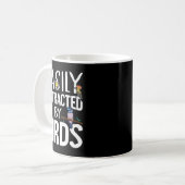 Mug Easily Distracted By Birds Funny Bird Lover &amp;  (Devant gauche)