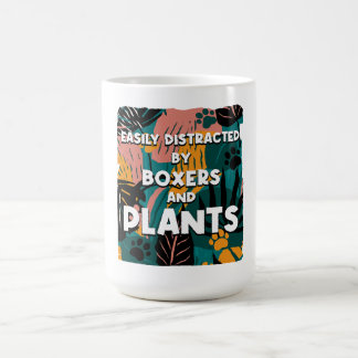 Mug Easily Distracted by Boxers and Plants Boxer Dog