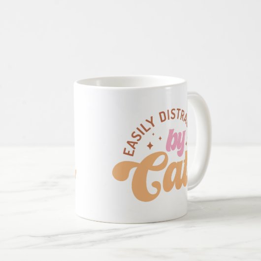 Mug Easily Distracted By Cats (Devant droit)