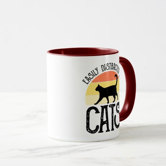 Mug Easily Distracted By Cats (Devant droit)