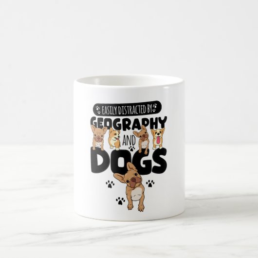 Mug Easily Distracted By Geography And Dogs (Centre)