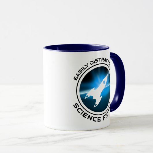 Mug Easily Distracted By Science Fiction (Devant droit)