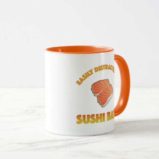 Mug Easily Distracted By Sushi Bars (Devant droit)