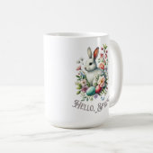 Mug Easter Aquarelle Lapin & Oeufs (Devant droit)