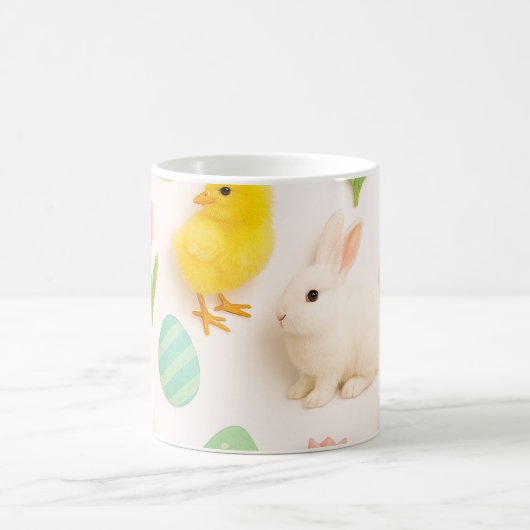 Mug Easter Baby Chickens and Bunny Rabbits (Centre)
