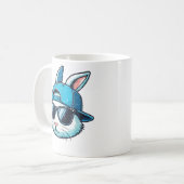 Mug Easter Bunny Face Baseball Cap Sunglasses Rabbit B (Devant gauche)