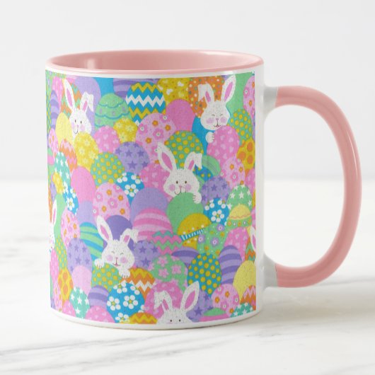 Mug EASTER Bunny Hide OEufs mignonette rose café cadea