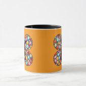 Mug Easter Bunny Silhouette – Colorful Egg - caneca (Centre)