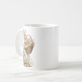 Mug Easter bunny with flowers and Easter eggs (Devant gauche)