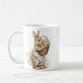 Mug Easter bunny with flowers and Easter eggs (Gauche)
