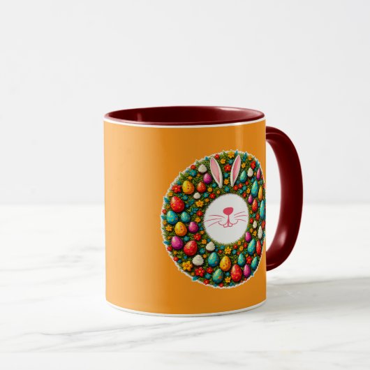 Mug Easter Bunny Wreath – Cute Style caneca (Devant droit)