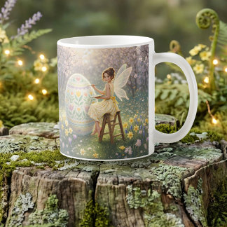 Mug Easter Fairy Painting Egg Spring