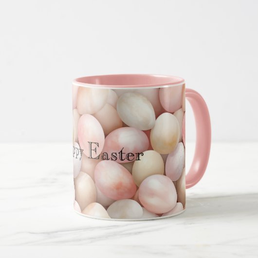 Mug Easter Peach Pink Eggs (Devant droit)
