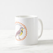 Mug Eastern Meadowlark bird species birding logo (Devant droit)