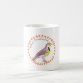 Mug Eastern Meadowlark bird species birding logo (Centre)