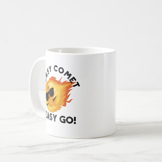 Mug Easy Comet Easy Go Funny Astronomy Pun (Devant gauche)