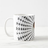 Mug Easy Modern & Trendy One Photo & Gray Hearts (Gauche)