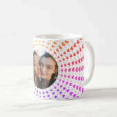 Mug Easy Modern & Trendy One Photo & Multi Hearts (Devant droit)