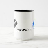 Mug Easysport Black coffee/Blue splatter (Centre)