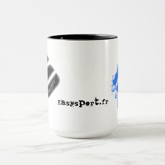 Mug Easysport Black coffee/Blue splatter (Centre)