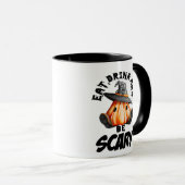 Mug Eat Drink And Be Scared Retro Cool (Devant droit)
